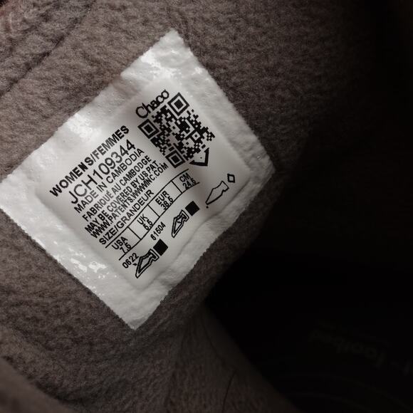 Chaco Boots Womens SZ 7.5 Gray Revel Tall Side Zip Cozy Comfort Felted Outdoor - Picture 14 of 16